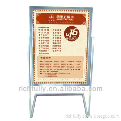 Aluminum Poster Board Stand with picture printed